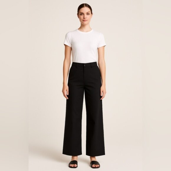 7 For All Mankind Women’s Wide-Leg Black Dress Pants Size S - Picture 1 of 8